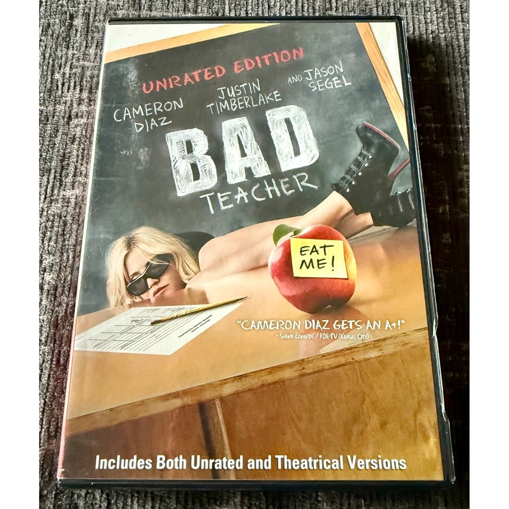 Sony Bad Teacher DVD Movie Cameron Diaz Justin Timberlake Unrated Excellent 2011